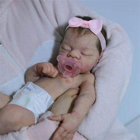Full body mini silicone baby jasmine (4.5inches). For example only.Fullbody silicone baby doll. Newborn Leah ...