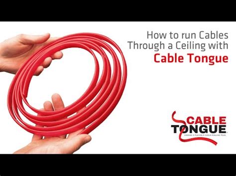 Fish tapes are the best tool. How to run Cables Through a Ceiling with Cable Tongue ...