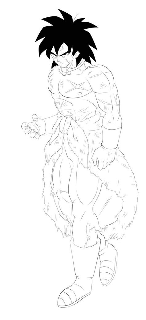 He looks like a creepy, immensely powerful, unstoppable beast; Broly Linework 1 by SSJROSE890 on DeviantArt | Dragon ball ...