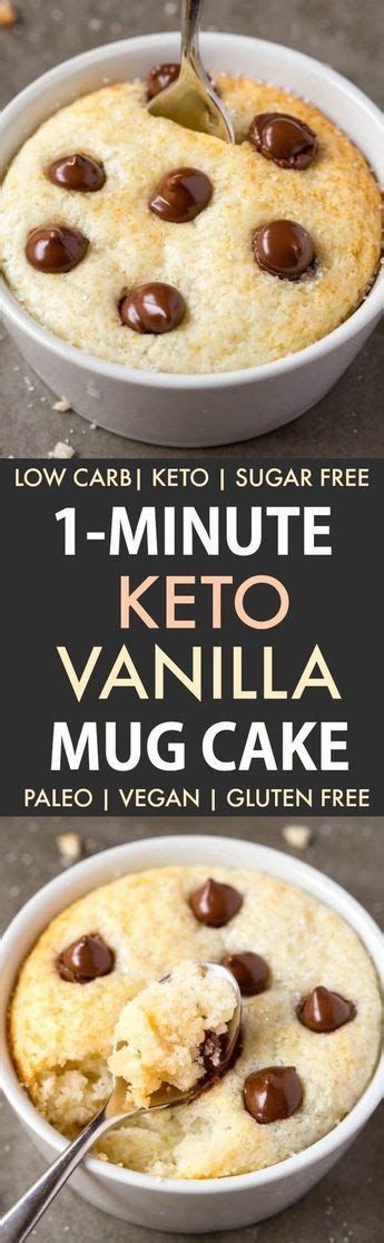 You can add sprinkles, chocolate chips, raisins, nuts, etc. Healthy 1 Minute Keto Vanilla Mug Cake | Recipe | Mug ...