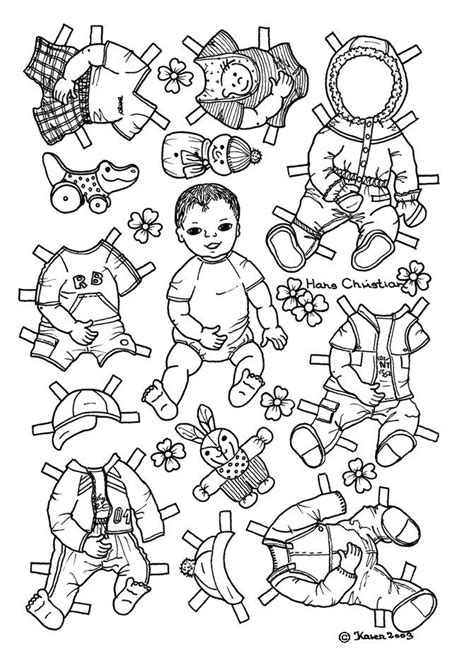 Free doll making projects and doll patterns. Karen`s Paper Dolls: Hans Christian 1-2 Baby Paper Doll to ...