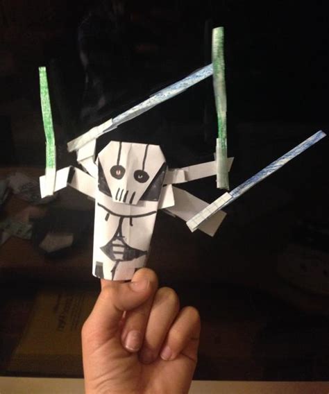 General Grievous Origami Star Wars Finger Puppet ...