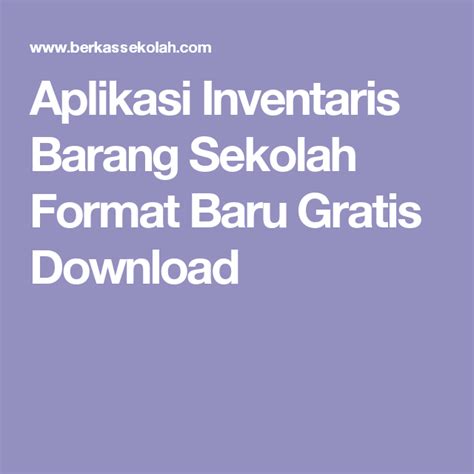 Memilih program aplikasi atau software jenis apa yang cocok dipakai untuk mempermudah pekerjaan yang terkait dengan inventaris barang. Aplikasi Inventaris Barang Excel Gratis - BARANG BARU