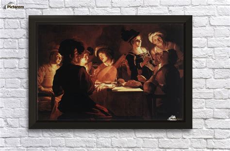 In this scene are unidealized figures in an informal party. Supper Party - Gerrit van Honthorst