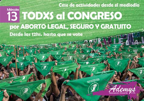 1 year ago1 year ago. Todxs al Congreso por aborto legal, seguro y gratuito