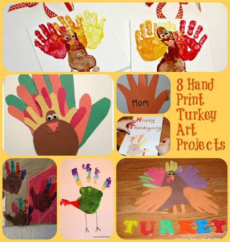 8 Hand Print Turkey Art Projects | Thanksgiving art projects, Turkey art projects, Kids art projects
