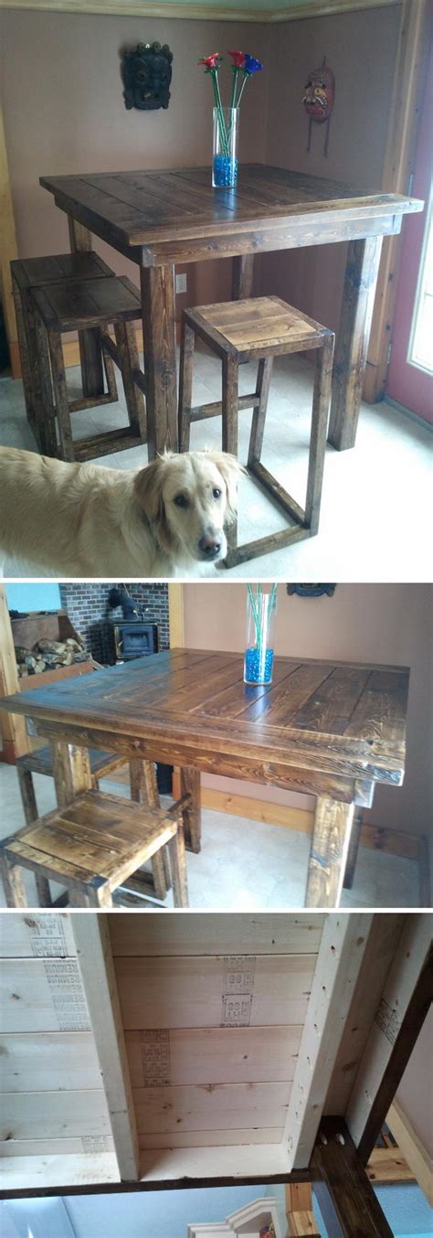 Fixer upper style painted pub table makeover, bistro table, chair makeover, diy furniture makeover, diy project, fixer upper, free, makeover, painted furniture, pub table, recovered, table and chairs. 20 Easy DIY Tables 2017