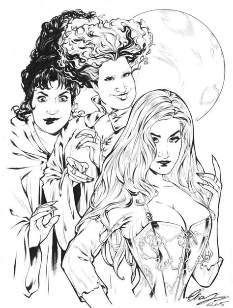 You need to explain them do not go out the lines. Printable Hocus Pocus Coloring Pages for Kids | Witch ...