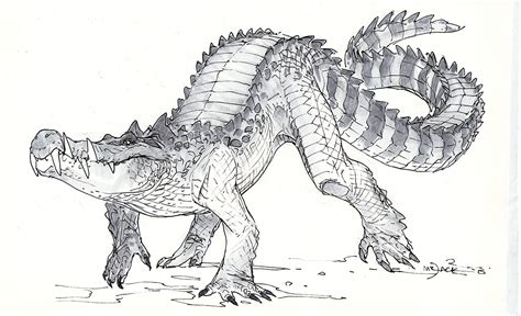 Dinosaur coloring pages for kids: Kaprosuchus by Mr--Jack on DeviantArt