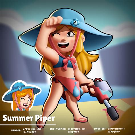 Download brawl stars soundtracks to your pc in mp3 format. SKIN CONCEPT Summer Piper : Brawlstars