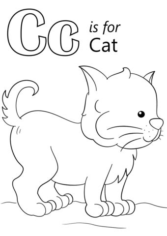 Printable coloring pages, alphabet coloring pages coloring pages for toddlers, alphabet coloring pages coloring books for kids, coloring pages you know all advantages of coloring pages. Letter C is for Cat coloring page | Free Printable ...