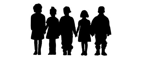 Can someone please help me make a silhouette image of children in ...