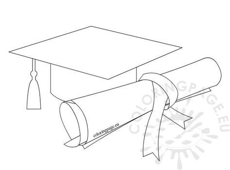 Today i would like to say congratulations to all you high school. Cap and Gown - Coloring Page