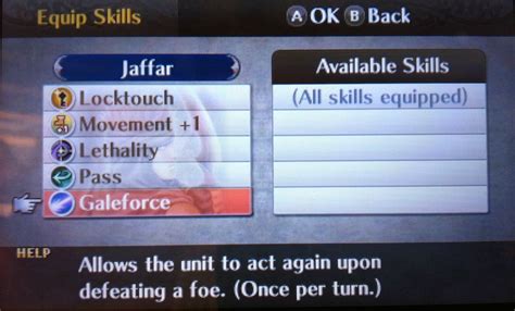 You can also use a second seal to move from one. Galeforce - Fire Emblem: Awakening Wiki Guide - IGN