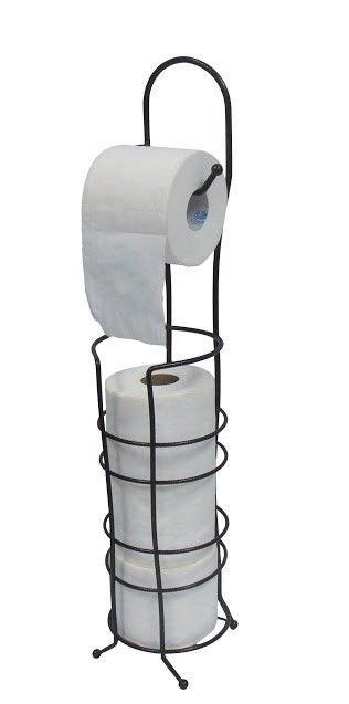 Build a vertical open cubby or wood holding and add a threaded. Free Standing Toilet Paper Holder | Free standing toilet ...