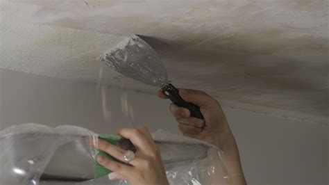 Your test results are back. How To Remove Textured Popcorn Ceilings | Remove textured ...