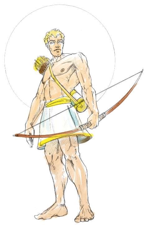 Draw the body of apollo as the greeks would. Greek Mythology For Kids
