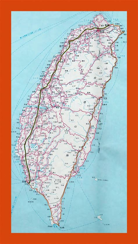 Taiwan is officially named the republic of china which is a sovereign state in east asia. Map of Taiwan | Maps of Taiwan | Maps of Asia | GIF map ...