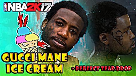 Gucci mane ice cream cone temporary tattoos (set of 2). NBA 2K17 **GUCCI MANE** ICE CREAM - PERFECT TEAR DROP ...