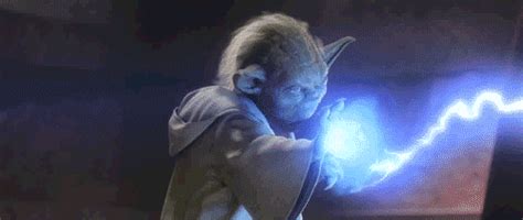 La surprise sera totale ! Yoda pouvoir électrique - image animée GIF