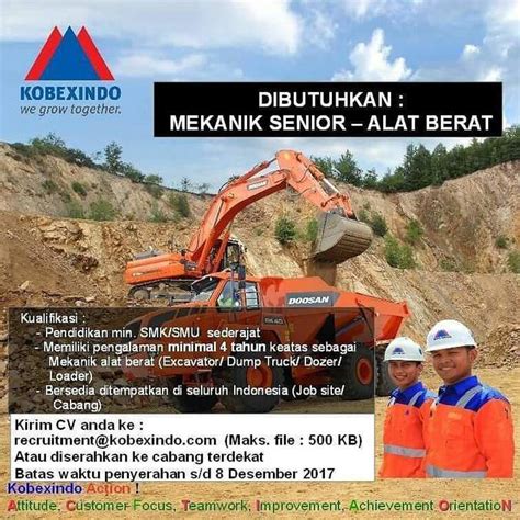 Beragam lowongan kerja mekanik/montir jakarta dan profesi lainnya dapat ditemukan di lokersemar.id. LOWONGAN KERJA MEKANIK SENIOR ALAT BERAT - 𝙈𝙊𝙃𝘼𝙈𝙈𝘼𝘿 ...