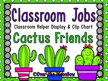 You can make little round ones and tall ones, even. Cactus Friends Themed Classroom Jobs Display & Clip Chart ...
