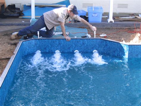 Deck jets can be installed to send water shooting across your pool, offering a very fun way to experience summer. Pool Construction - Pleasure Pools