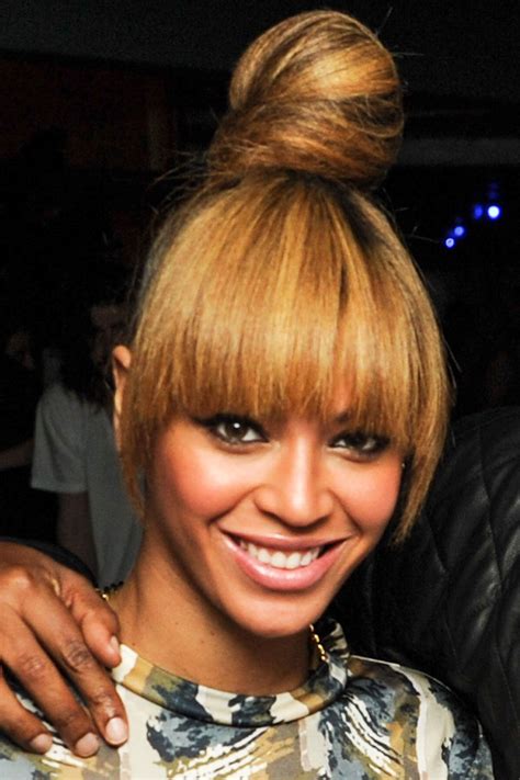 A number of celebrities are donning these looks and our focus in this article will be on beyonce hairstyles with bangs. Beyoncé: Hair Style File | Bun hairstyles, Hairstyles with ...