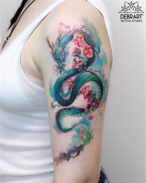 One of the least painful tattoos to get is the one on the ankle. Bloom Dragon Tattoo | Best Tattoo Ideas Gallery