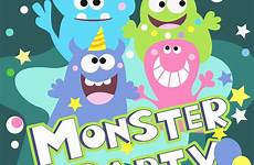 monster party vector vecteezy poster