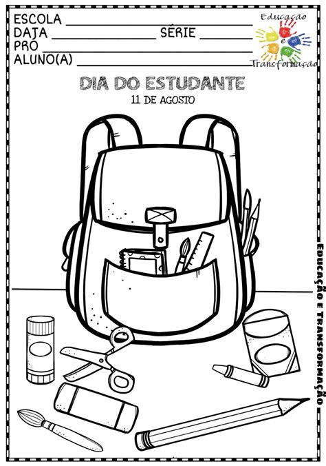 Baú da web colorir desenhos dia do. Dia do estudante Desenhos para colorir e comemorar o dia ...