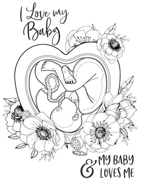 Coloring pages » birth coloring pages. Pregnancy & Birth Affirmation Coloring Pages - Pregnant ...