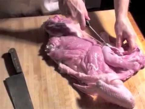 How long and what temperature do you cook a 19.3 organic stuffed turkey. Turkey Deboning - YouTube