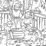 <p>this pdf product includes 8 nativity themed free printable nativity coloring pages for kids. Jesus Nativity In Cartoon Depiction Coloring Page : Color Luna
