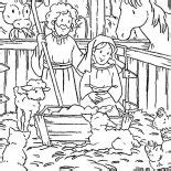 <p>this pdf product includes 8 nativity themed free printable nativity coloring pages for kids. Jesus Nativity In Cartoon Depiction Coloring Page : Color Luna