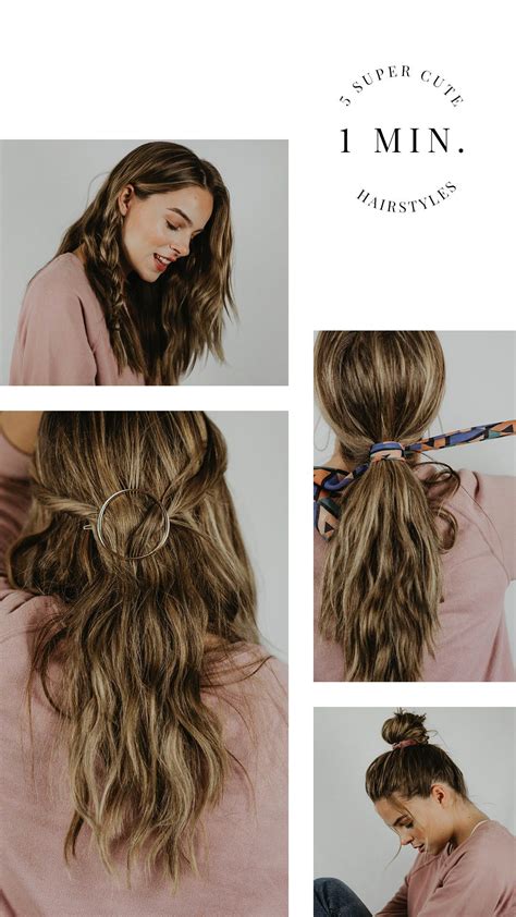 If you go through all that trouble, it would be a shame to forgo choosing a new hairstyle. 5 Cute and Easy 1 Minute Hairstyles for Fall | Hair styles ...