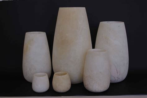 This gemstone was named after a town named alabaster, in egypt. Alabaster candle holder - Oval