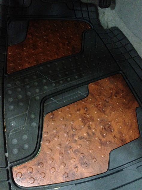  wood grain look car mats. Doesn't get classier than faux wood grain floor mats ...