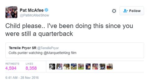 Последние твиты от john mcafee (@officialmcafee). Pat McAfee mercilessly torched Terrelle Pryor after he ...