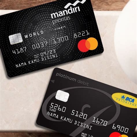 Untuk lebih jelasnya mengenai perbedaan kartu. Mandiri BCA PRIORITAS Card Sticker Cover Skin ATM / Debit ...