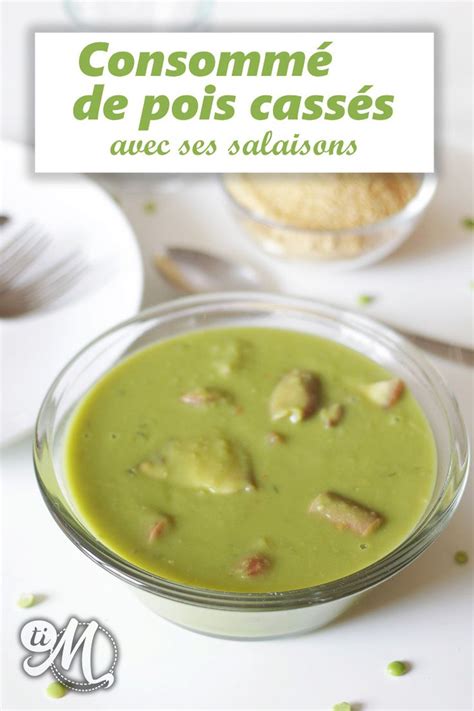 Faire revenir un peu d'oignon dans de l'huile, ajoutez du curry en poudre, les pois cassés, de l'eau et faire cuire le temps indiqué sur l'emballage. Consommé de pois cassés avec ses salaisons | Recette en ...
