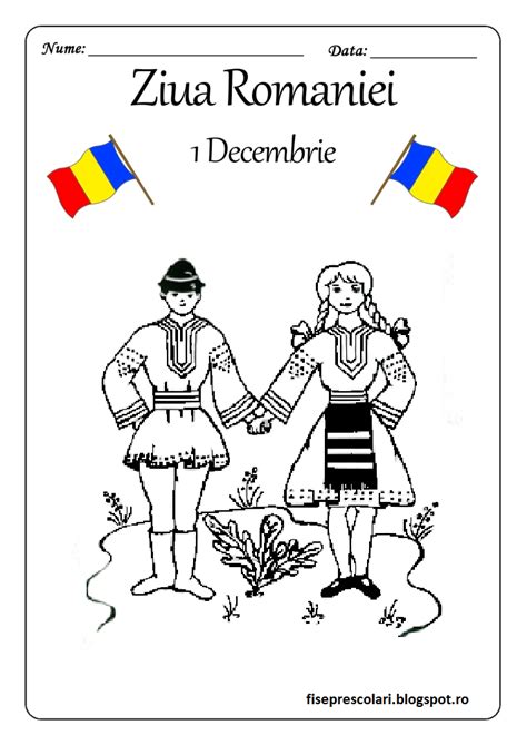 Intalnirea de dimineata debuteaza cu salutul ,,buna dimineata, romanasi si romancute; 1 Decembrie - Planse de colorat cu Oameni in Costume ...