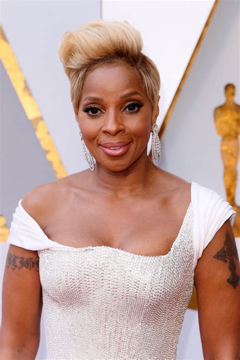 She is nominated for best actress in a supporting role for her work in the movie. Mary J. Blige - Oscars 2018 Red Carpet