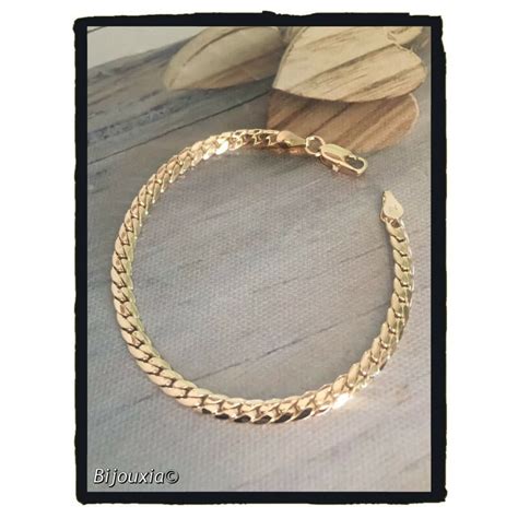 Maybe you would like to learn more about one of these? Bracelet Maille anglaise 18 cm X 4 mm Plaqué Or 18 Carats