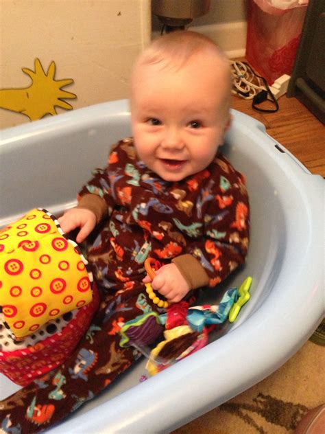 Re:toddler won't sit down for bath. Use a bath tub as a baby corral for little ones who want ...