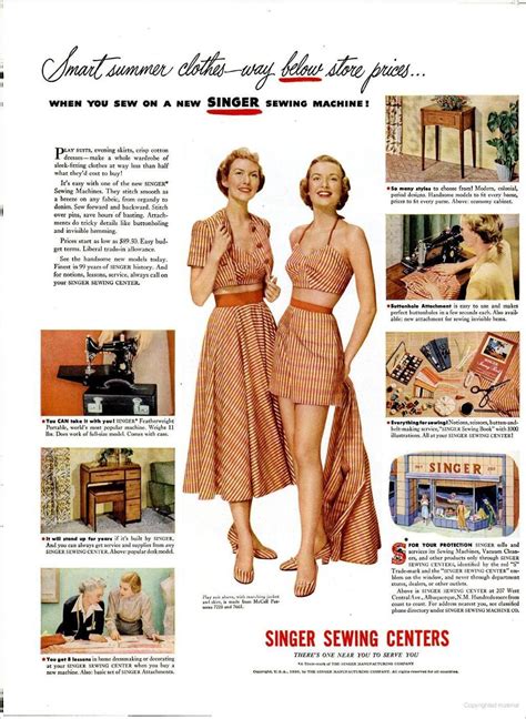 Vintage Singer Ads | Singer company, Singer, Singer sewing