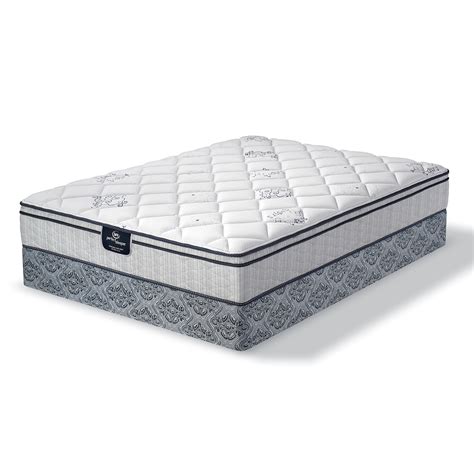 It is a medium firmness and is popular for being sold would not recommend buying a mattress from serta or sams. Serta WANDERING CREEK EUROTOP PLUSH QUEEN MATTRESS ONLY