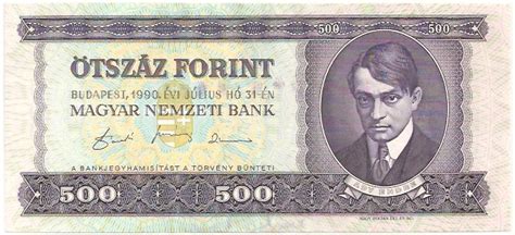 Die billigste ist per bus und kostet 63€. Ungarn Banknote 500 Forint P. 175, Geldschein