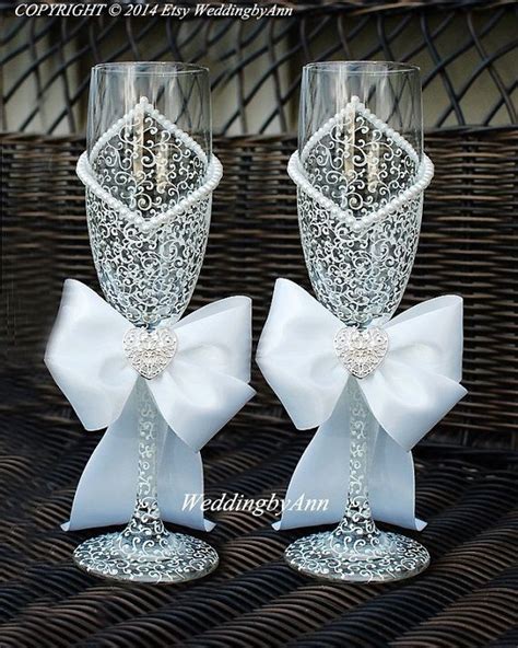 See more of bride & groom wedding gifts on facebook. Bride and Groom Champagne glasses Bridal shower gift ...