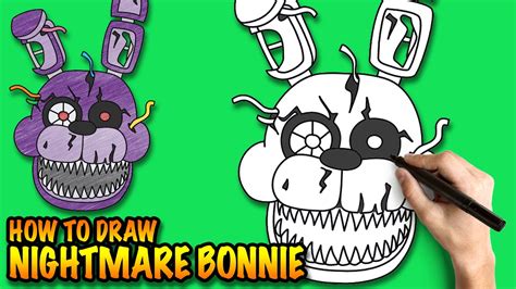 Perhaps they used a spring bonnie model early in the game's development in the place of glitchtrap's current design as some sort of placeholder? How to draw Nightmare Bonnie - FNAF - Easy step-by-step ...